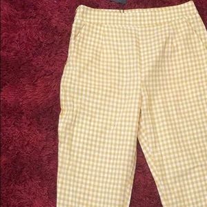 Nasty Gal Brand New Yellow Checkered Pants